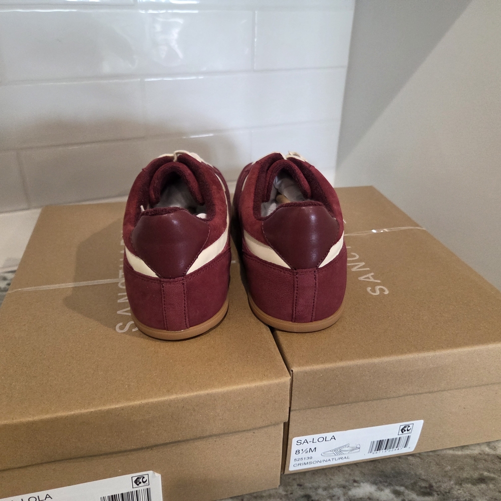 NIB Sanctuary Lola Sneakers Crimson and Natural - Picture 7 of 9